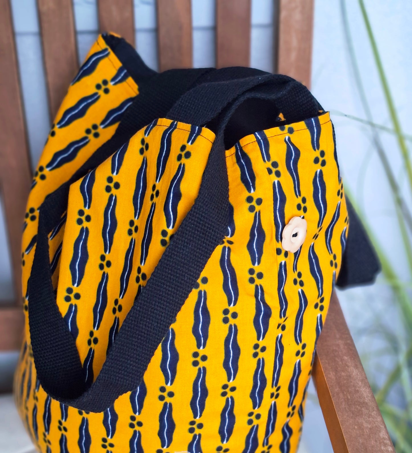 Gelb-dunkelblau Totebag