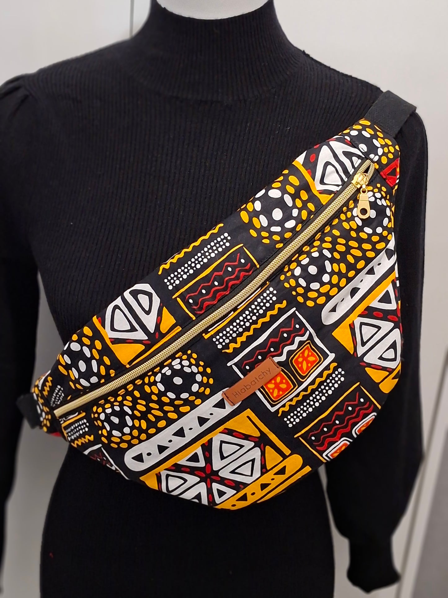 Bauchtasche Gelb schwarz