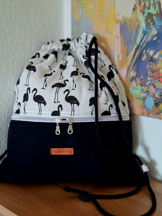 Turnbeutel   Schwarze Flamingo
