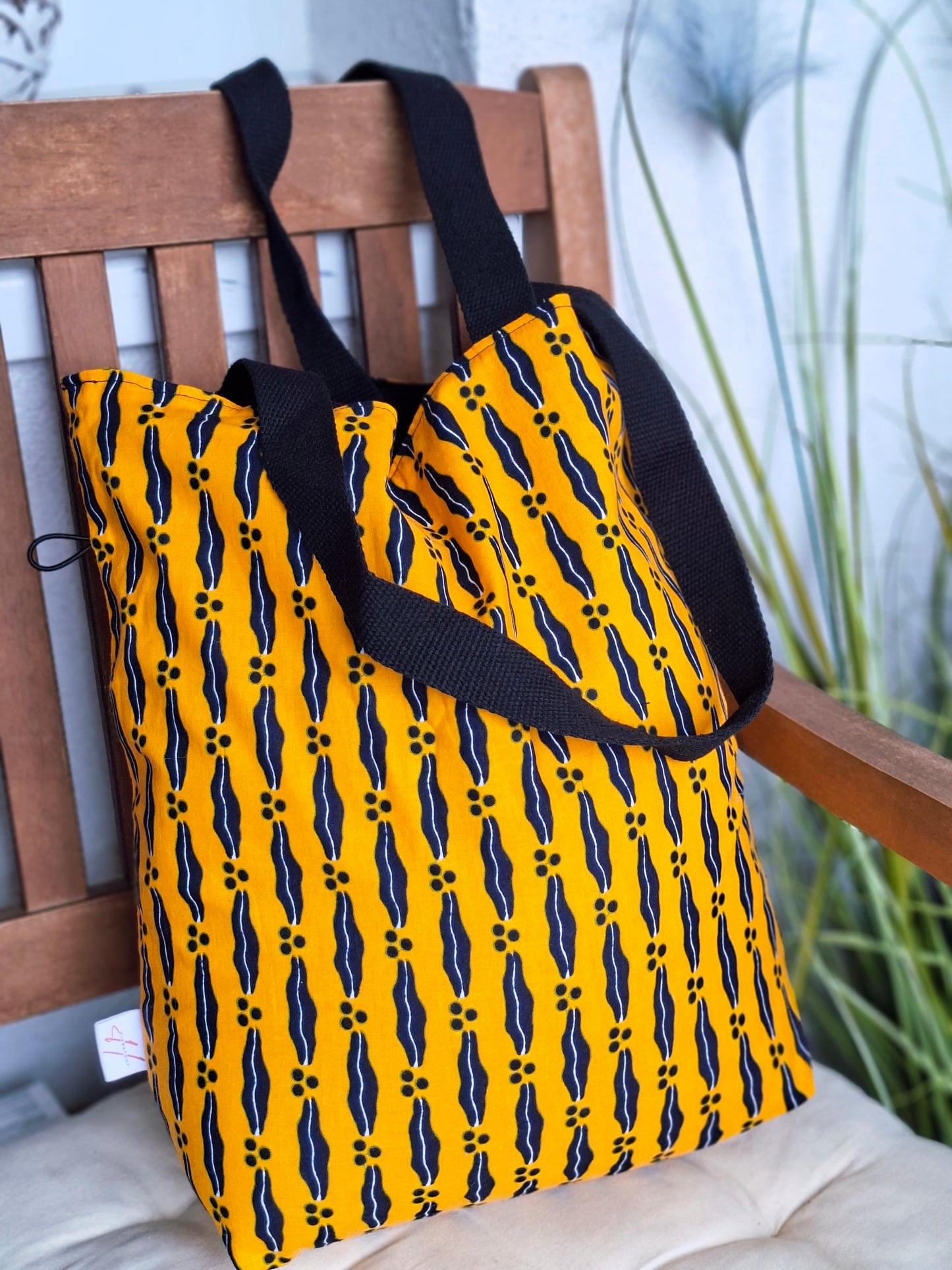 Gelb-dunkelblau Totebag