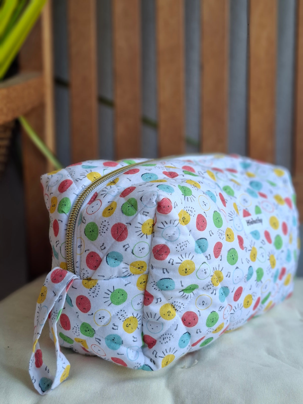 Smiley cosmetic bag