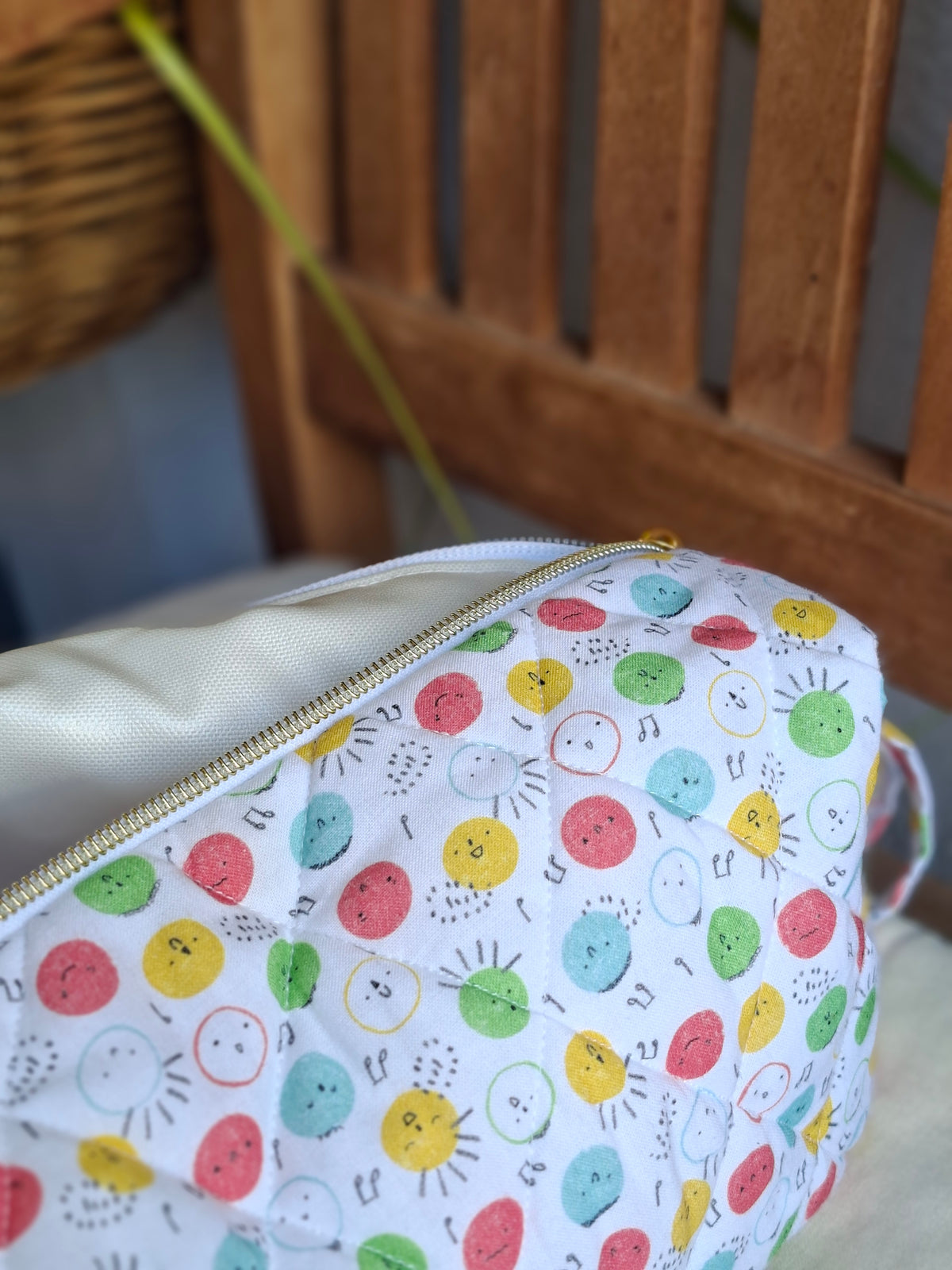 Smiley cosmetic bag