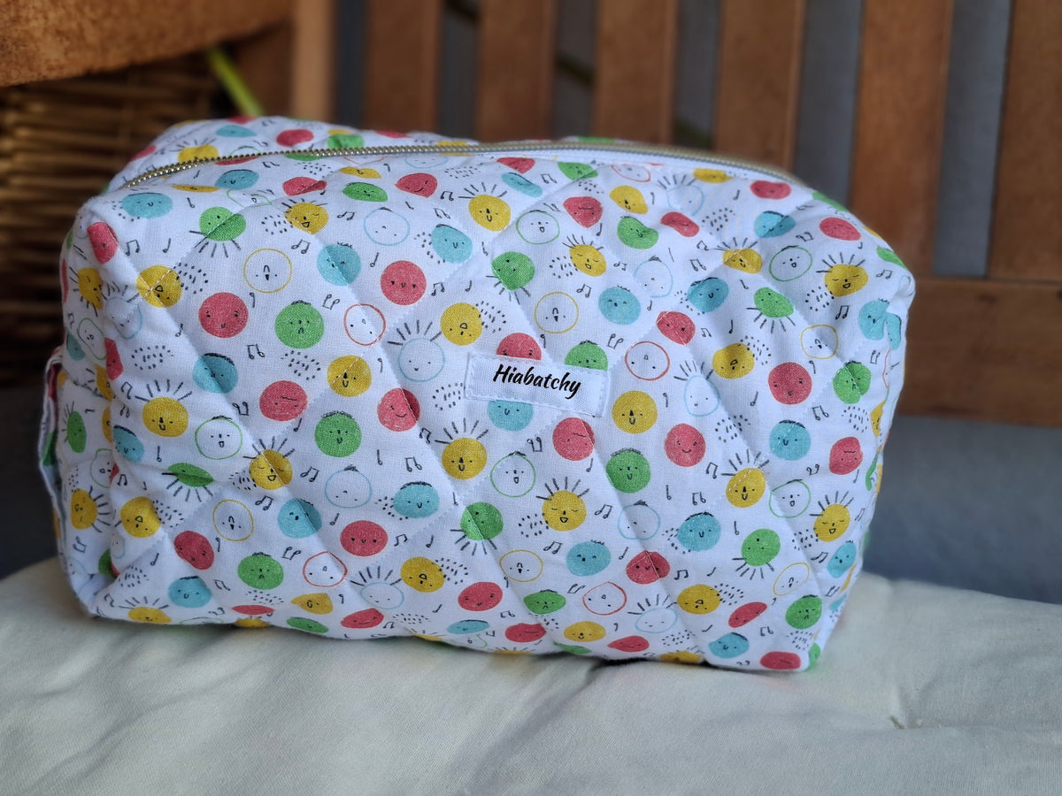 Smiley cosmetic bag